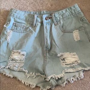denim shorts